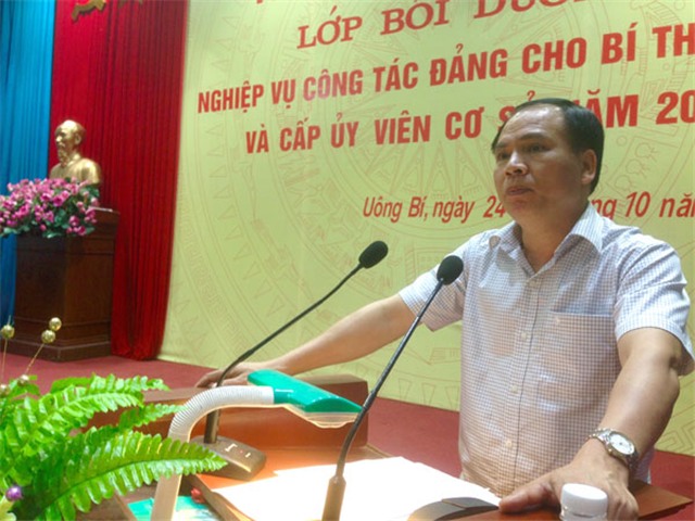 Thành ủy Uông Bí: Khai mạc lớp bồi dưỡng nghiệp vụ công tác Đảng