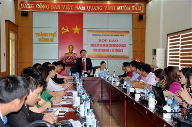 Thành phố Uông Bí họp báo sau thành công Hội nghị công bố các   Quy hoạch chiến lược và xúc tiến đầu tư