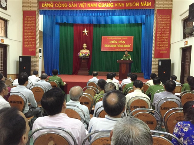 Phường Quang Trung: Diễn đàn công an lắng nghe ý kiến của dân