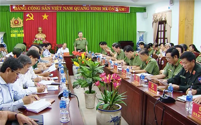 Bộ trưởng Công an làm việc với Bình Thuận về đảm bảo ANTT