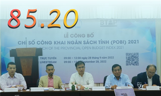 85.20 - là chỉ số công khai ngân sách tỉnh năm 2021 của tỉnh Quảng Ninh (POBI)