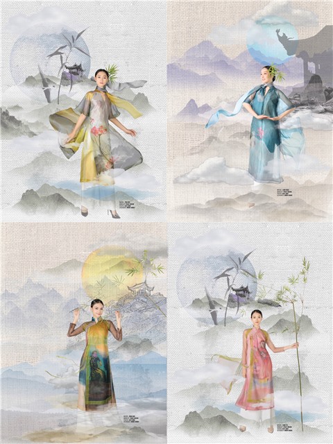 Triển lãm và biểu diễn áo dài được tổ chức tại khu di tích Yên Tử