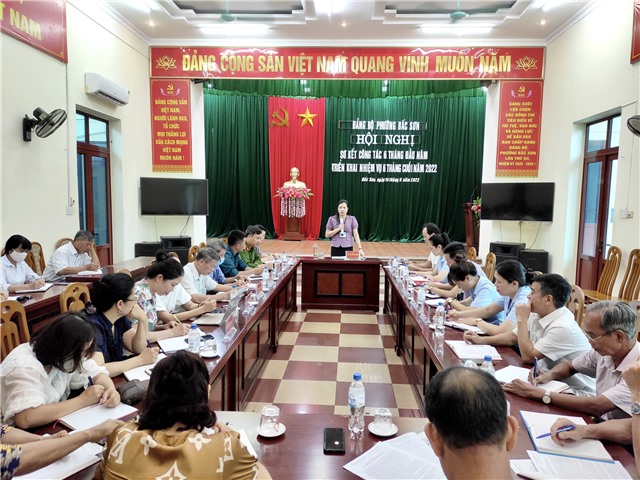 Đảng uỷ phường Bắc Sơn sơ kết công tác 6 tháng đầu năm, triển khai nhiệm vụ 6 tháng cuối năm 2022