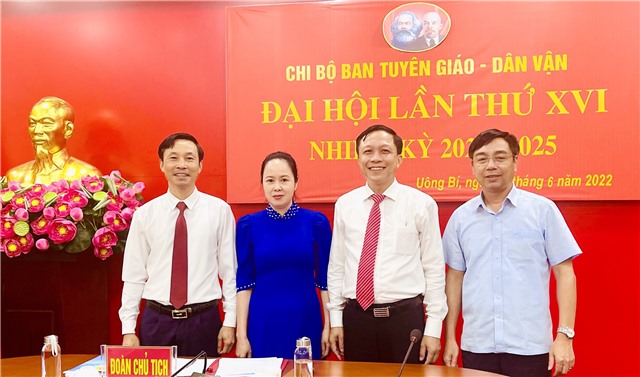 Đại hội Chi bộ Ban Tuyên giáo - Dân vận Thành ủy Uông Bí lần thứ XVI, nhiệm kỳ 2022 - 2025