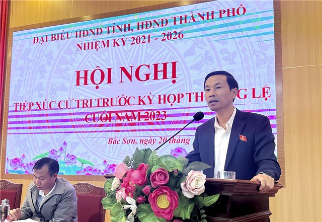 Đại biểu HĐND tỉnh và thành phố tiếp xúc cử tri phường Bắc Sơn trước kỳ họp thường lệ cuối năm 2023