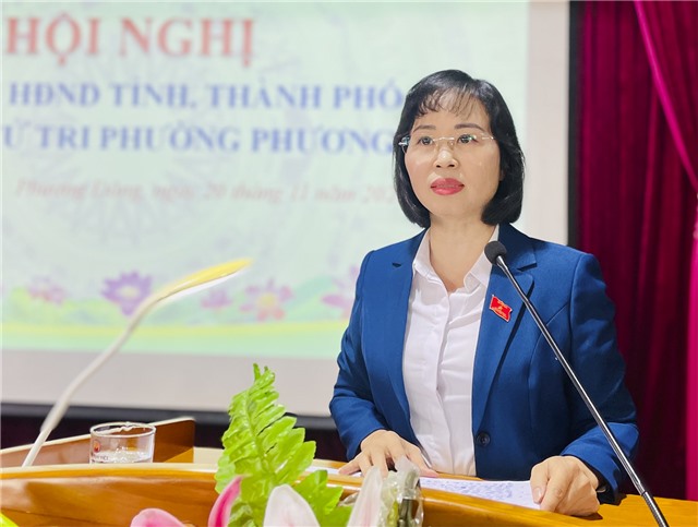 Đại biểu HĐND tỉnh, thành phố tiếp xúc cử tri phường Phương Đông