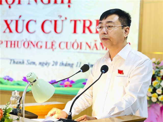 Đại biểu HĐND thành phố khóa XX, nhiệm kỳ 2016 - 2021 tiếp xúc cử tri phường Thanh Sơn trước kỳ họp thường lệ cuối năm