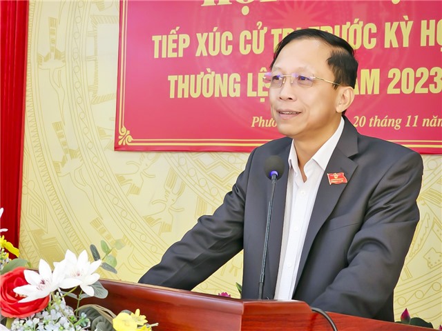 Đại biểu HĐND thành phố tiếp xúc cử tri trước kỳ họp thường lệ cuối năm 2023 tại phường Phương Nam