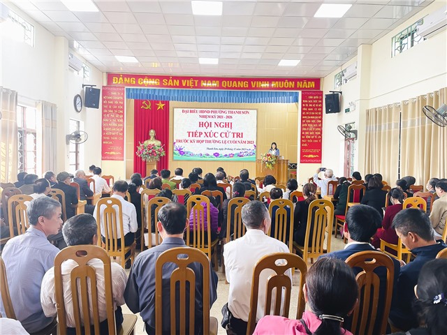 Đại biểu HĐND phường Thanh Sơn nhiệm kỳ 2021-2026 tiếp xúc cử tri trước kỳ họp thường lệ cuối năm 2023