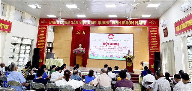 MTTQ phường Trưng Vương sơ kết công tác 6 tháng đầu năm 2023 và triển khai cuộc thi tìm hiểu "Quảng Ninh 60 năm xây dựng và phát triển"