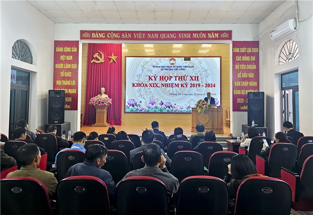 Hội nghị Uỷ ban MTTQ xã Thượng Yên Công lần thứ 12 khoá XIX, nhiệm kỳ 2019-2024