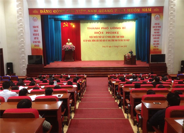 Uông Bí: Hội nghị tuyên truyền pháp luật về phòng, chống tham nhũng và tập huấn, hướng dẫn thực hiện kê khai, công khai tài sản, thu nhập