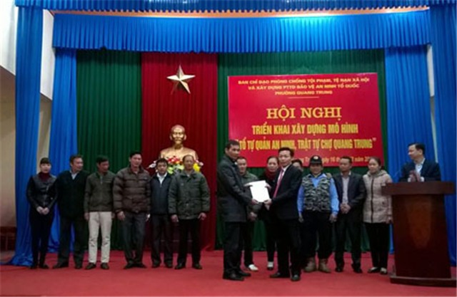 Phường Quang Trung triển khai xây dựng mô hình Tổ tự quản an ninh trật tự chợ Quang Trung