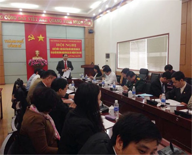 UBBC thành phố Uông Bí: Hội nghị sơ kết bước 1 công tác bầu cử ĐBQH khóa XVI và đại biểu HĐND các cấp nhiệm kỳ 2016-2021