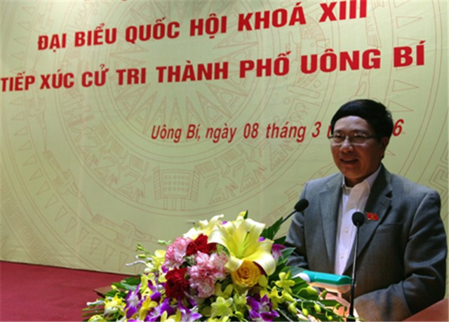 Đại biểu Quốc hội khóa 13 tỉnh Quảng Ninh tiếp xúc với cử tri TP Uông Bí