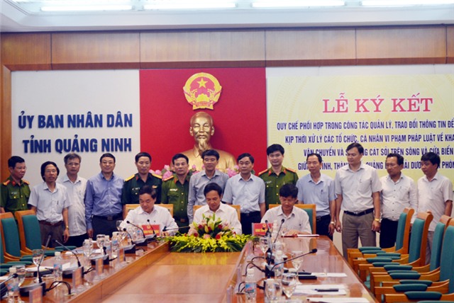 Quảng Ninh- Hải Phòng- Hải Dương: Ký kết quy chế phối hợp trong công tác quản lý về cát sỏi