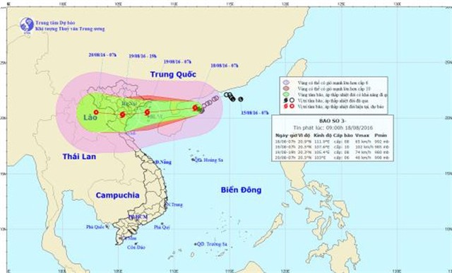 Công điện của Ban Chỉ huy PCTT&TKCN thành phố về việc chủ động biện pháp đối phó với cơn bão số 3