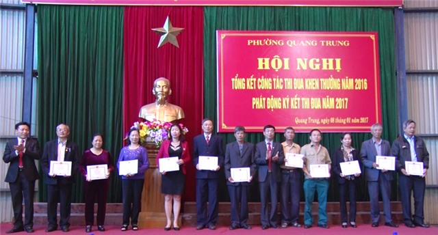 Phường Quang Trung tổng kết công tác thi đua khen thưởng năm 2016