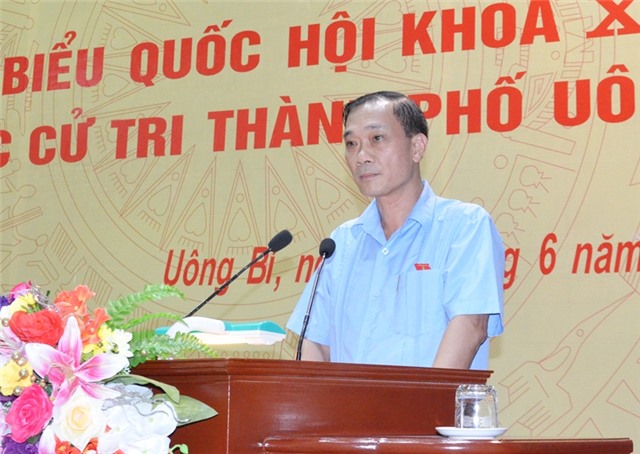 Chủ nhiệm Uỷ ban kinh tế Quốc Hội Vũ Hồng Thanh tiếp xúc cử tri Uông Bí