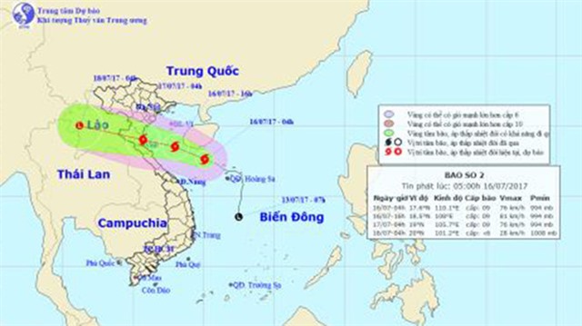 Về việc chủ động biện pháp đối phó với bão số 2 (bão Talas)