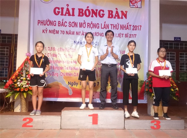 Giải bóng bàn mở rộng phường Bắc Sơn năm 2017