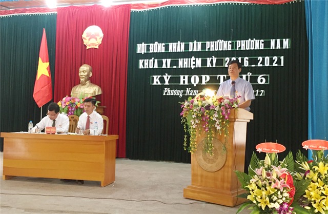 Kỳ họp thứ VI, HĐND phường Phương Nam khóa XV nhiệm kỳ 2016-2021