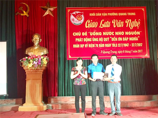 Phường Quang Trung phát động ủng hộ Quỹ “Đền ơn đáp nghĩa”