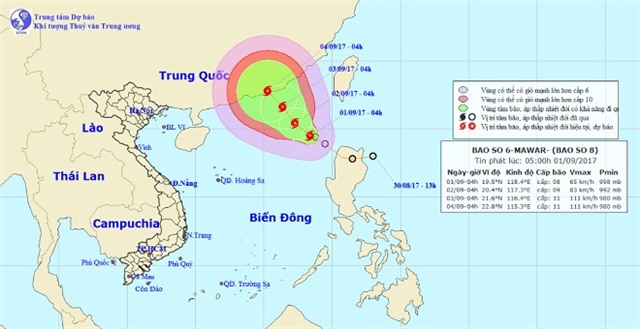 Công văn V/v chủ động theo dõi diễn biến cơn bão số 8