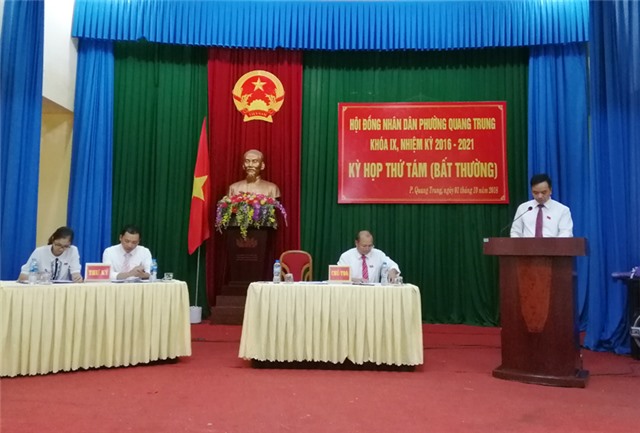 HĐND phường Quang Trung: Kiện toàn chức danh chủ chốt 