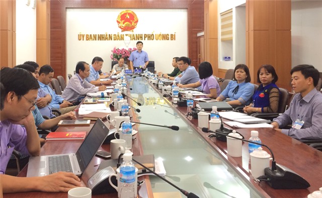 Uông Bí: Dự hội nghị giao ban trực tuyến thường kỳ của UBND tỉnh