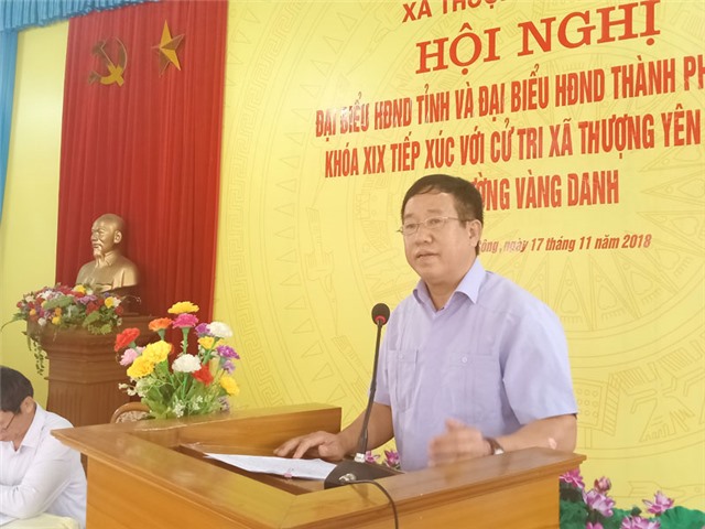 Đại biểu HĐND thành phố tiếp xúc cử tri xã Thượng Yên Công và phường Vàng Danh