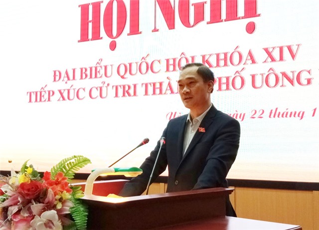 Đại biểu Quốc hội khóa XIV tiếp xúc cử tri thành phố Uông Bí