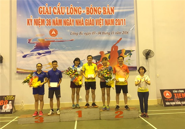 Giải cầu lông - bóng bàn kỷ niệm 36 năm ngày nhà giáo Việt Nam