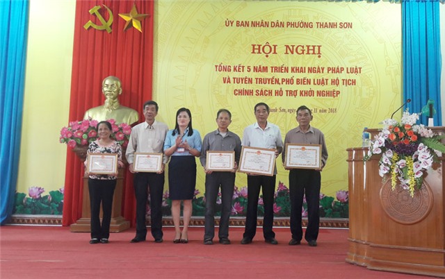 Phường Thanh Sơn tổng kết 5 năm Ngày pháp luật Việt Nam