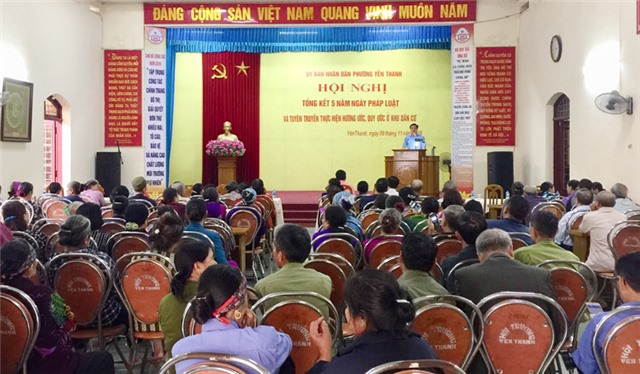 Phường Yên Thanh: Tổng kết 5 năm Ngày pháp luật Việt Nam 