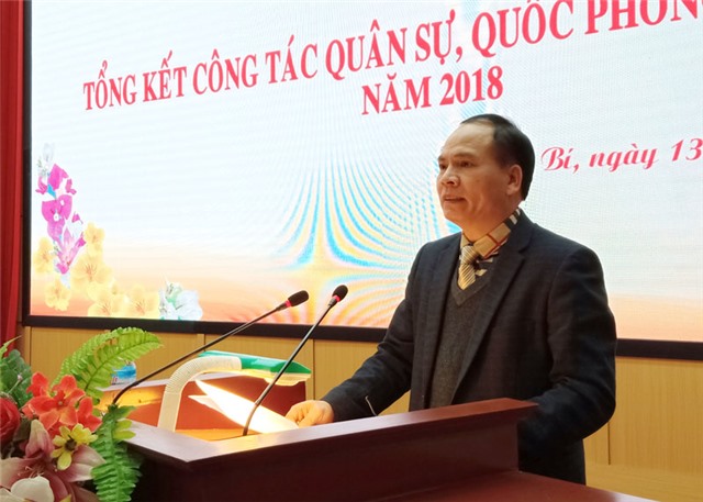 Hội nghị tổng kết công tác quân sự, quốc phòng địa phương năm 2018