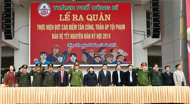 Uông Bí ra quân thực hiện Cao điểm tấn công, trấn áp tội phạm, bảo vệ Tết Nguyên đán Kỷ Hợi 2019