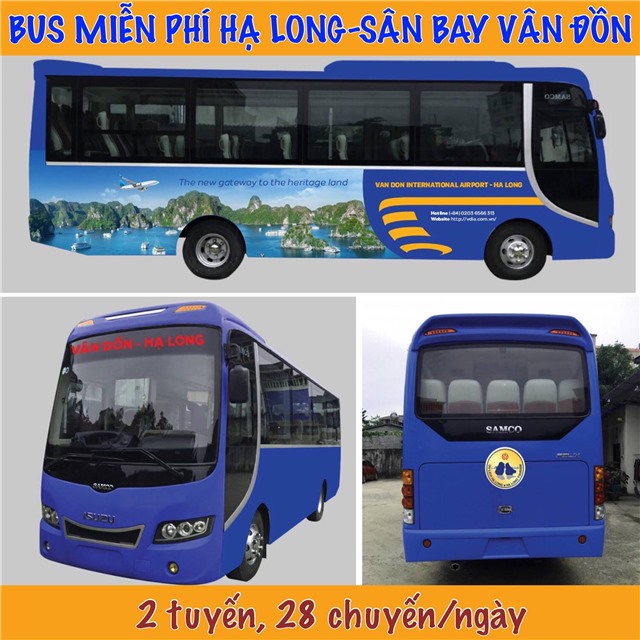 Đi xe buýt miễn phí từ Hạ Long tới sân bay Vân Đồn như thế nào?