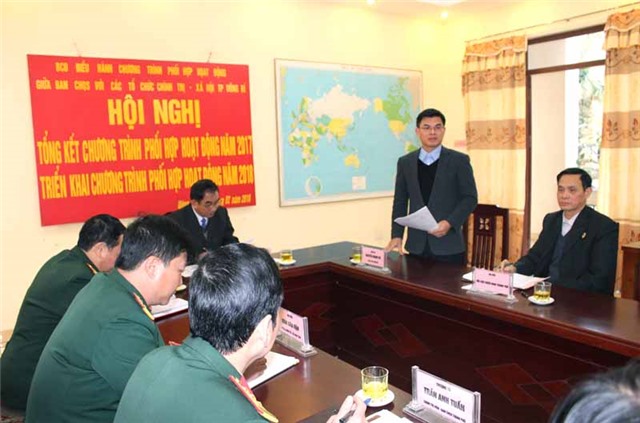 BCH quân sự - các tổ chức chính trị xã hội thành phố ký kết chương trình phối hợp