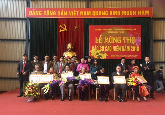 Phường Quang Trung: Mừng thọ người cao tuổi đầu xuân Mậu Tuất 2018