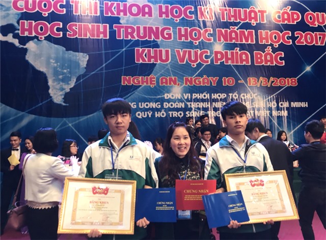 Học sinh Trường THPT Uông Bí đoạt giải Cuộc thi KHKT Quốc gia 2018