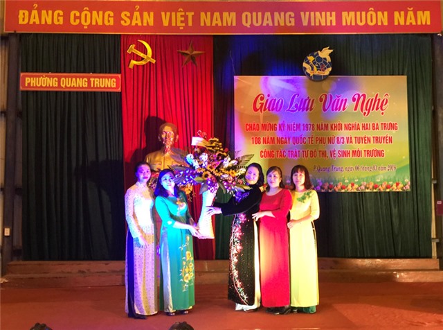 Phường Quang Trung giao lưu văn nghệ Kỷ niệm ngày Quốc tế phụ nữ 8/3