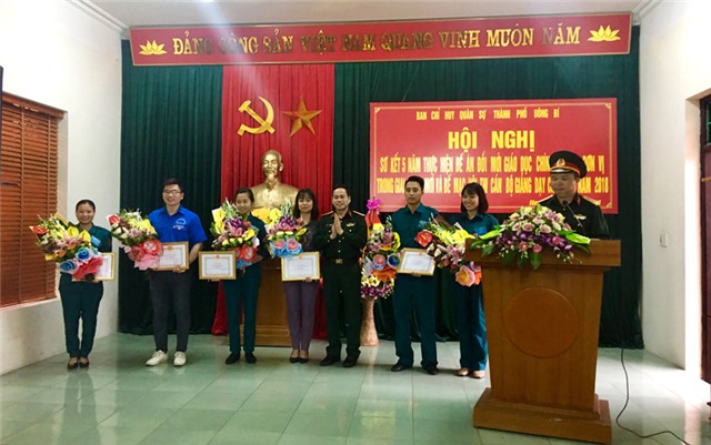 Ban Chỉ huy quân sự thành phố: thi cán bộ giảng dạy chính trị; sơ kết 5 năm đề án  Đổi mới công tác giáo dục chính trị 