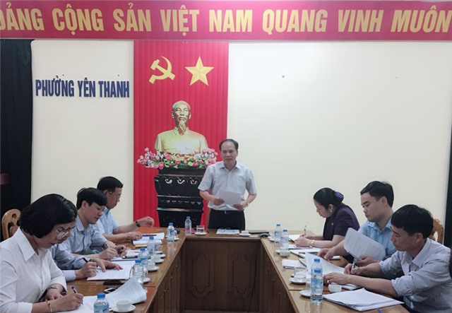 HĐND thành phố làm việc với phường Yên Thanh về giải quyết các ý kiến, kiến nghị của cử tri 