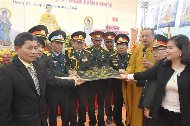 Lễ cầu siêu và đặt đá xây dựng đền thờ anh hùng liệt sỹ Trung đoàn 5 Yên Tử