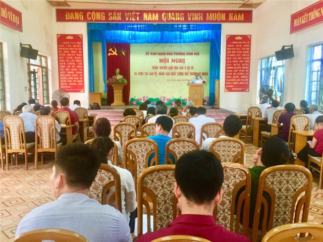 Phường Nam Khê: Tuyên truyền luật hòa giải cơ sở, Luật Đất đai và chủ đề công tác năm về bảo vệ , nâng cao chất lượng môi trường tự nhiên