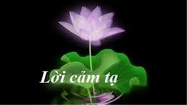 LỜI CẢM TẠ