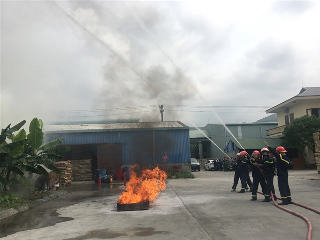 Thực tập phương án PCCC và CNCH tại Công ty CP chế biến lâm sản Quảng Ninh