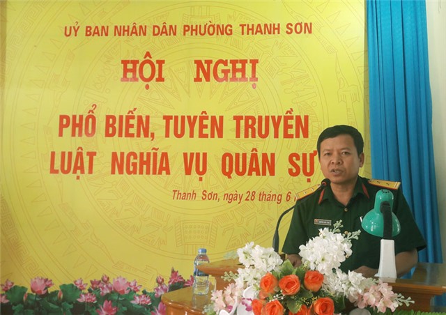 Phường Thanh Sơn tuyên truyền Luật Nghĩa vụ quân sự 