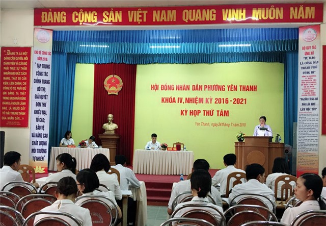 Kỳ họp thứ 8 HĐND phường Yên Thanh khóa IV